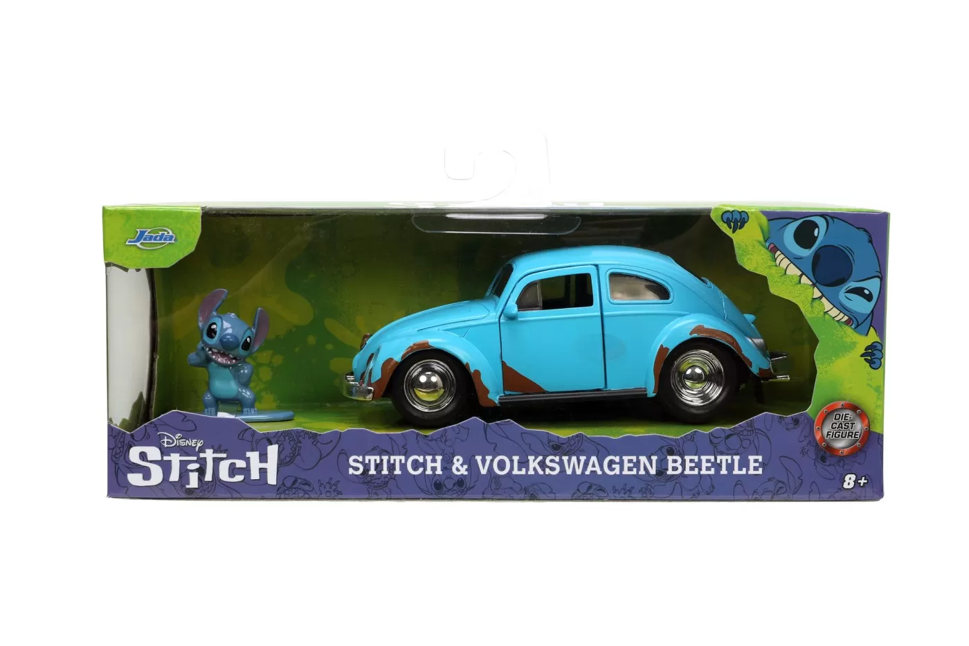 Jucării și Jocuri pentru copii - Jada set masinuta metalica volkswagen bettle scara 1:32 si figurina metalica stitch