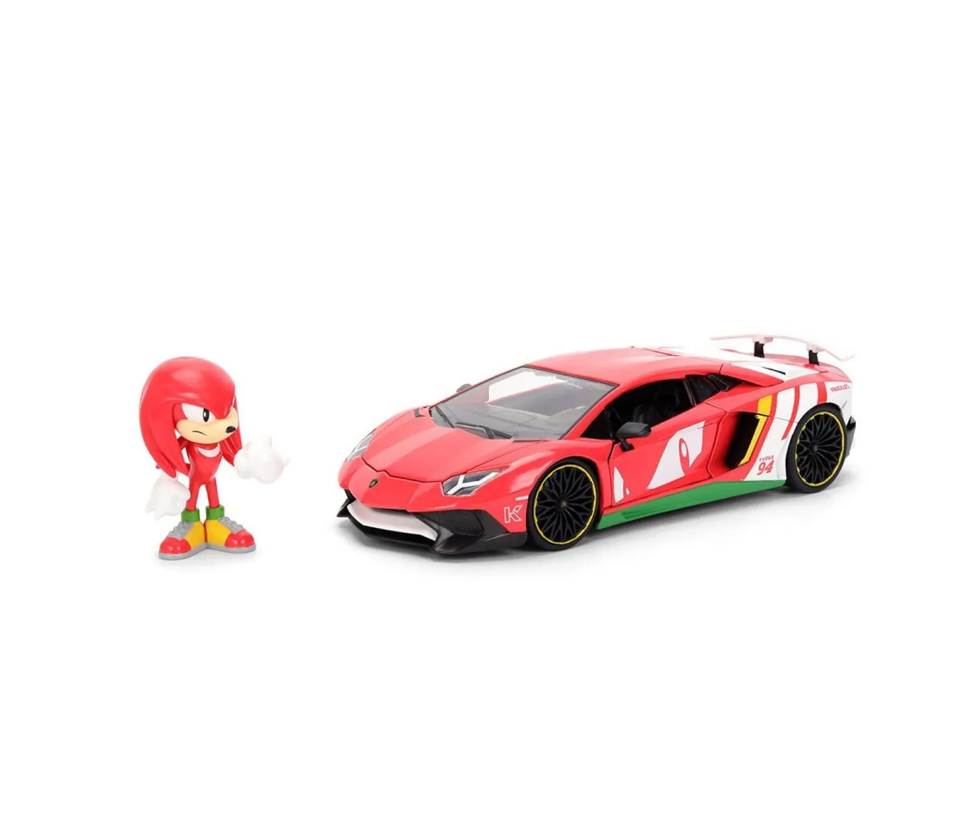 Jada sonic ariciul set figurina sonic si masinuta metalica lamborghini aventador sv scara 1 la 24 [1]