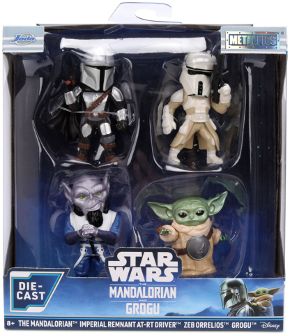 Jucării și Jocuri pentru copii - Jada star wars mandalorian si grogu set 4 figurine metalice 4cm varsta 8 ani -+15 ani