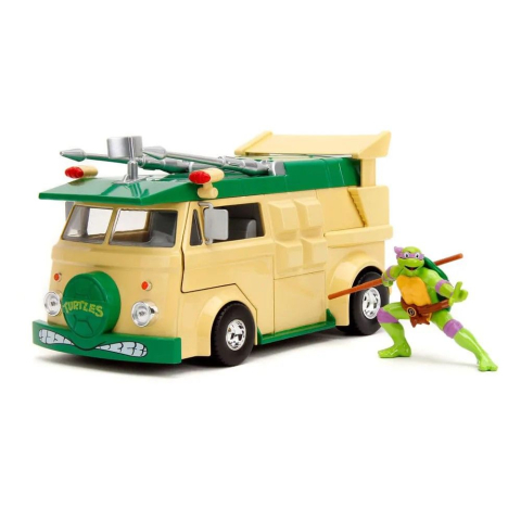 Jada testoasele ninja set metalic figurina donatello si vagonul de petrecere scara 1 la 24 [1]