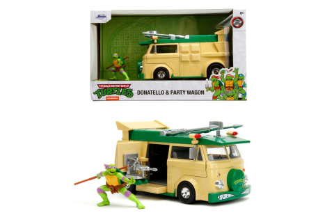 Jada testoasele ninja set metalic figurina donatello si vagonul de petrecere scara 1 la 24 [5]