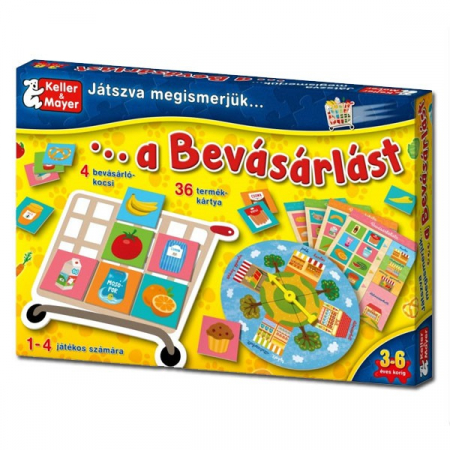 Jucării și Jocuri pentru copii - Játszva ismerjük meg a bevásárlást társasjátek, 3-6 ani