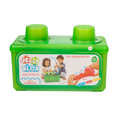 Jucării și Jocuri pentru copii - Jelly Blox - Construieste si joaca-te, cutie depozitare, 30 piese copii varsta 2-3 ani|3-5ani|5-7ani