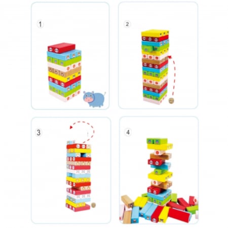 Joc Turnul instabil din lemn Jenga si Joc Domino. [2]