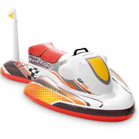 Jucării și Jocuri pentru copii - Jet Ski Gonflabil pentru Copii, Baza Stabila, Manere Rezistente, Dimensiuni 1.17 x 0.77 m