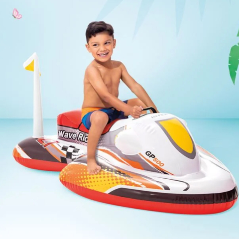 Jet Ski Gonflabil pentru Copii, Baza Stabila, Manere Rezistente, Dimensiuni 1.17 x 0.77 m [2]