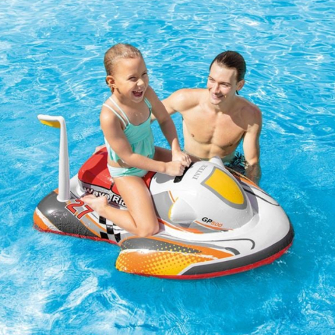 Jet Ski Gonflabil pentru Copii, Baza Stabila, Manere Rezistente, Dimensiuni 1.17 x 0.77 m [1]