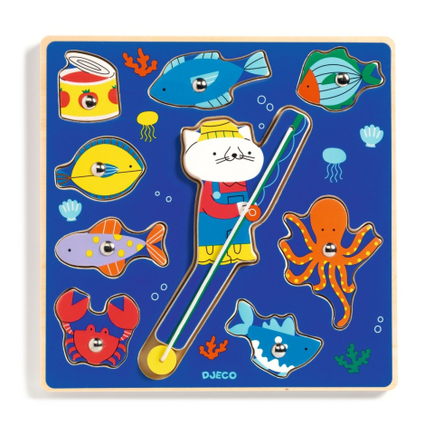 Joc 2 Ã®n 1 puzzle si pescuit magnetic, Djeco Baiat, Fata, varsta 1 - 3 ani, 3 - 6 ani [2]