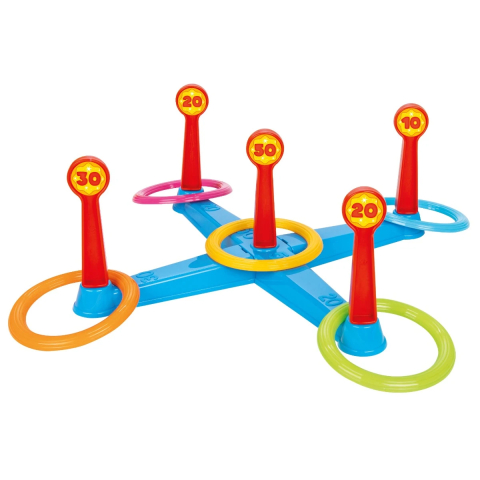 Jucării și Jocuri pentru copii - Joc Aruncat la Tinta cu Inele pentru Copii, Dezvoltare Coordonare si Atentie, Multicolor