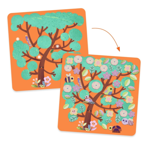 Joc creativ Colaj cu stickere din fetru, Djeco pentru Baiat, Fata varsta 45722 [4]