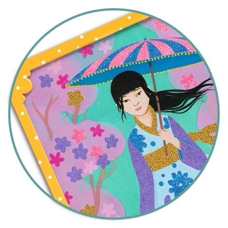 Joc creativ cu nisip microperle in jurul lumii, pentru copii cu varsta peste 7 ani, Djeco, varsta 6 - 9, 9+ ani, Fata [3]