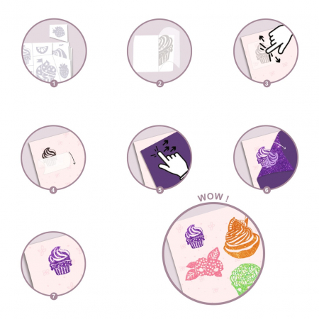 Joc creativ cu sclipici Delicii pentru copii cu varsta peste 6 ani, Djeco, varsta 6 - 9 ani, Baiat, Fata [1]