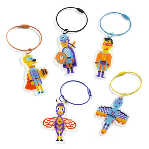 Joc creativ DIY Brelocuri eroi, Djeco Baiat, varsta +9 ani, 6 - 9 ani [4]