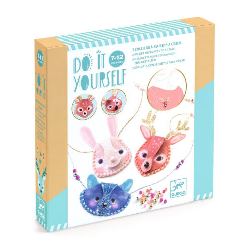 Art & Craft si Artizanat - Joc creativ DIY Coliere secrete, Djeco Baiat, Fata, varsta +9 ani, 6 - 9 ani