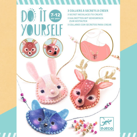 Joc creativ DIY Coliere secrete, Djeco Baiat, Fata, varsta +9 ani, 6 - 9 ani [4]