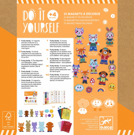 Joc creativ DIY Funky Familie, Djeco, varsta 3 - 6, 6 - 9 ani, Baiat, Fata [4]