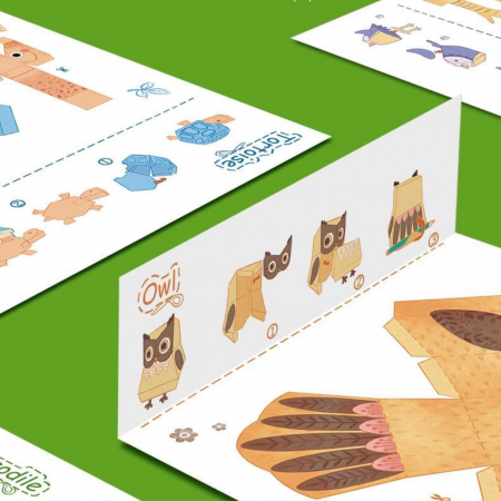 Joc Origami ⭐ cu animale pentru copii. [7]