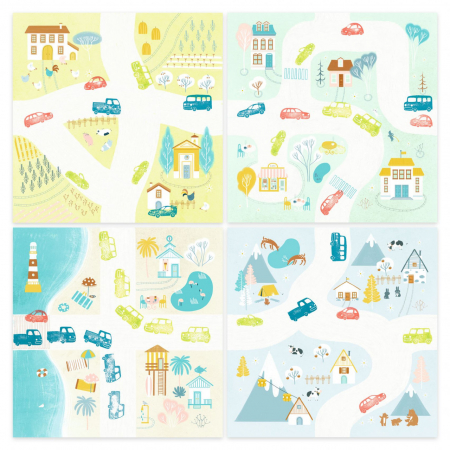Set creativ cu stampile, Trafic, Djeco, varsta 3 - 6 ani, Baiat [1]