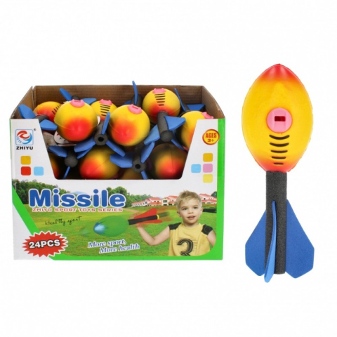 Jucării și Jocuri pentru copii - Joc de aruncat racheta cu sunete MegaCreative 380068, 17cm, spuma, multicolor, 3+ ani