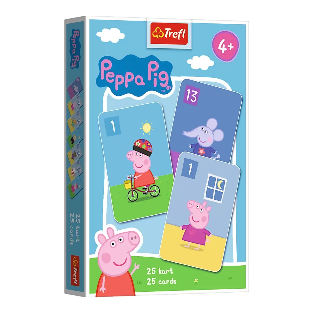 Cadouri Jucării Copii Grădiniță - Joc de carti Pacalici - Peppa pig, 4 ani+, varsta de la 4 ani la 8 ani