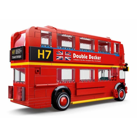 Joc de constructie Autobuz Londonez, pvc, Sluban M38-B0708, 382 piese, 42.5x33x6.7cm [2]
