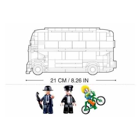Joc de constructie Autobuz Londonez, pvc, Sluban M38-B0708, 382 piese, 42.5x33x6.7cm [1]