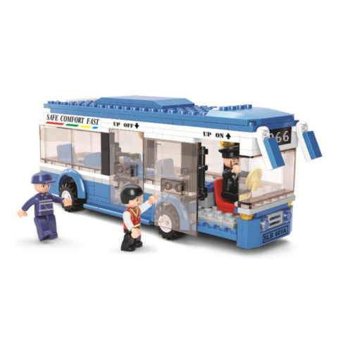 Jucării și Jocuri pentru copii - Joc de constructie Autobuz, pvc, Sluban M38-B0330, 238 piese, 28.5x23.7x5.4cm