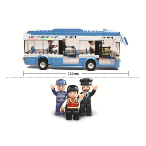 Joc de constructie Autobuz, pvc, Sluban M38-B0330, 238 piese, 28.5x23.7x5.4cm [1]