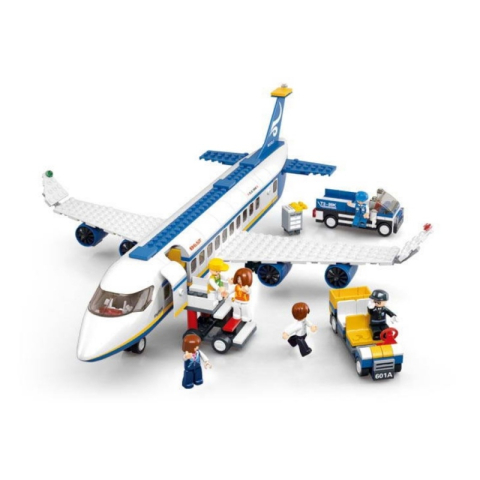 Jucării și Jocuri pentru copii - Joc de constructie Avion, pvc, Sluban M38-B0366, 463 piese, 42.5x33x6.7cm