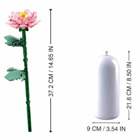 Joc de constructie Bujori, pvc, Sluban M38-B1101-05, 224 piese, 9.2x9.2x21.8cm [2]