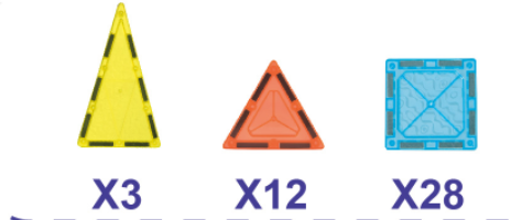 Joc de constructie magnetic - 43 piese (5.5 cm) [4]