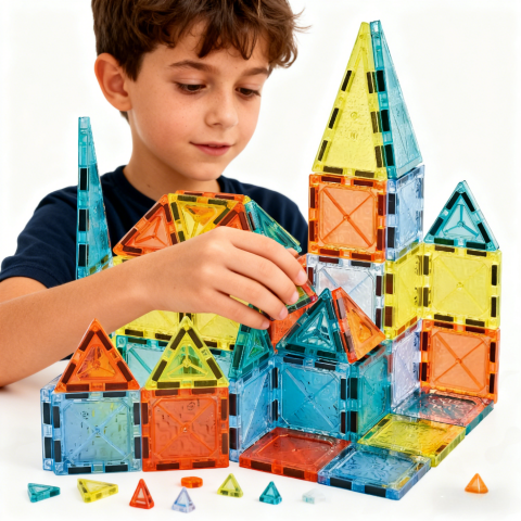 Joc de constructie magnetic - 43 piese (5.5 cm) [6]