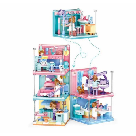 Jucării și Jocuri pentru copii - Joc de constructie Mini meserii, 6 modele, pvc, Sluban M38-B0757, 30.5x19.7x15.1cm