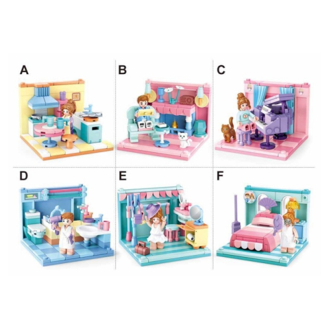 Joc de constructie Mini meserii, 6 modele, pvc, Sluban M38-B0757, 30.5x19.7x15.1cm [2]