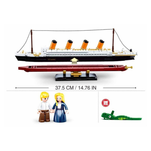 Joc de constructie Vapor Titanic, pvc, Sluban M38-B0835, 481 piese, 4.5x33x6.7cm [1]