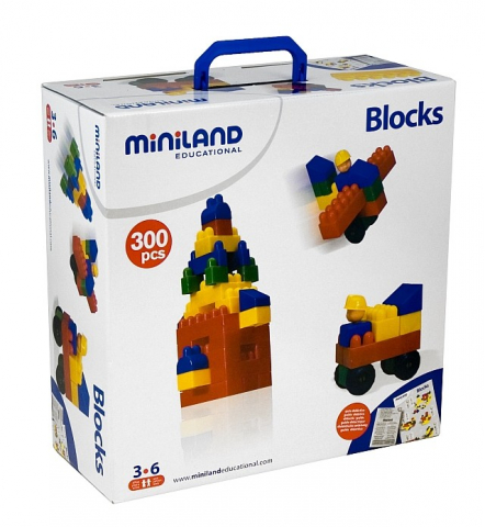 Jucării și Jocuri pentru copii - Joc de constructii Caramizi Miniland 300 buc