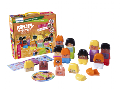 Jucării și Jocuri pentru copii - Joc de construit Family Diversity - Miniland