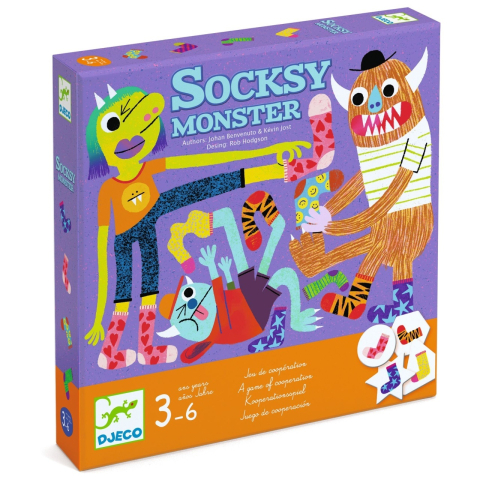 Jucării și Jocuri pentru copii - Joc de cooperare Socksy Monster, Djeco Baiat, Fata, varsta +9 ani, 6 - 9 ani