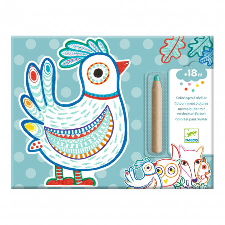 Art & Craft si Artizanat - Set de colorat si desenat, Prieteni din padure, Djeco, varsta 1 - 3 ani, Baiat, Fata