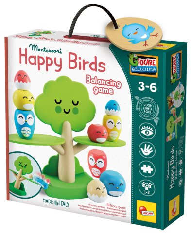 Jucării și Jocuri pentru copii - Joc de echilibru  Montessori - Pasarele vesele