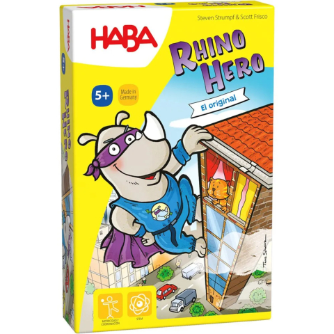 Joc de Echilibru Rhino Hero Haba, Constructie Zgarie-Nori 3D, Varsta 5 Ani+ [1]