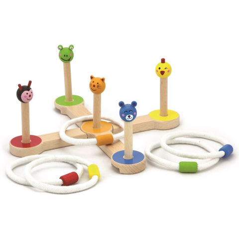 Jucării și Jocuri pentru copii - Joc de indemanare cu inele de aruncat, copii varsta 4-9 ani