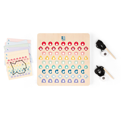 Joc de insirat cu coduri de culoare, Thread & Code, copii varsta 5+ ani [4]