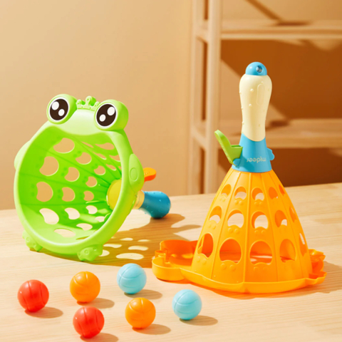 Joc de Lansat si Prins Mingea Pop and Catch – Set Sportiv cu 2 Rachete si 6 Mingi pentru Copii [3]