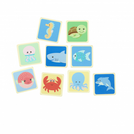 Joc de memorie din lemn, Vietatiile marii, Orange Tree Toys, varsta 3 - 6 ani, Baiat, Fata [4]