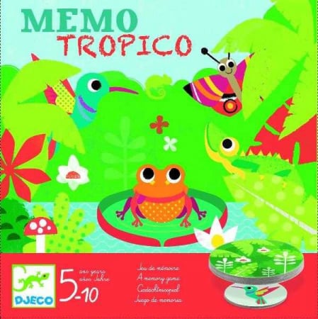 Jucării și Jocuri pentru copii - Memo Tropico, Joc de memorie, Djeco, varsta 3 - 6, 6 - 9 ani, Baiat, Fata