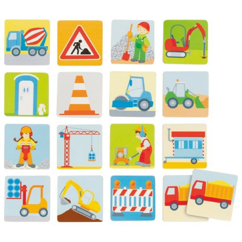 Jucării și Jocuri pentru copii - Joc de memorie Santierul de constructii
