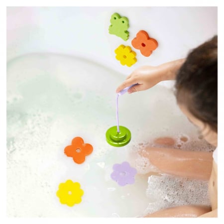 Jucarii de baie copii rezistente la apa - Joc de pescuit pentru baie, Iazul cu broscute, Quut Toys, 1-5 ani