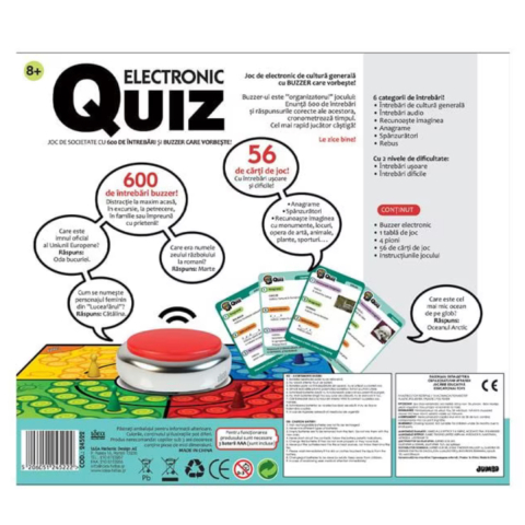 Joc de societat educativ, Electronic Quiz, 600 de intrebari, Varsta 8 ani+ [1]