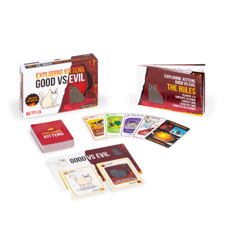 Joc de societate Exploding Kittens: BINE vs RAU varsta 7-9 ani ,9-12 ani ,12-14 ani ,14-18 ani ,18+, Unisex [1]